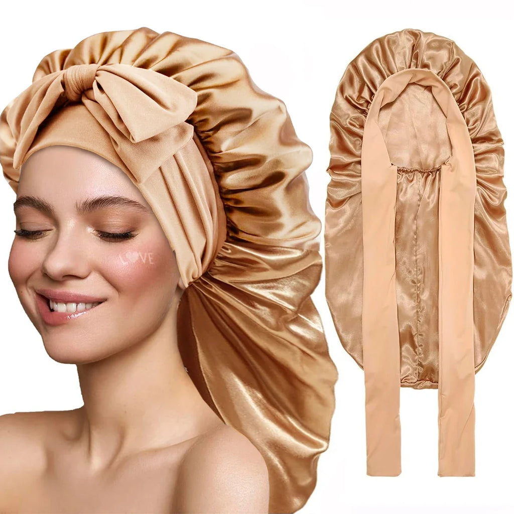 Extra Large Satin Bonnet for Natural & Curly Hair | Sleep Cap