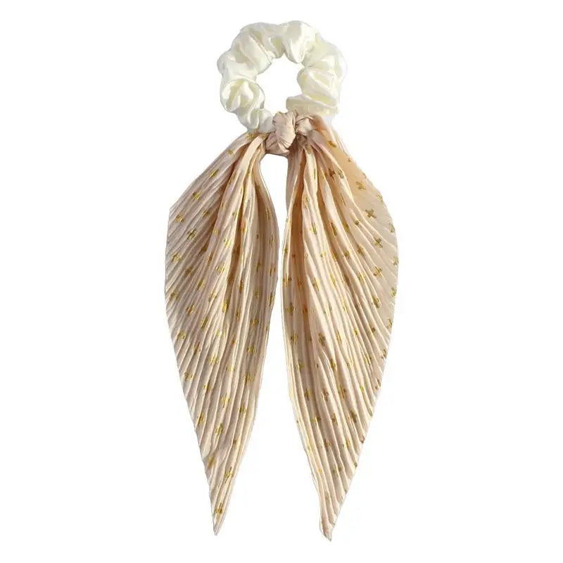 Handmade Retro Ribbon Scrunchie – Women's Crease Hair Tie