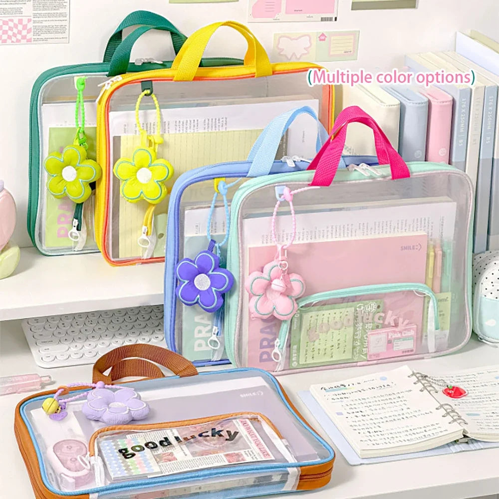 Horizontal Subject Classification Bag Student Hand-held Multi-layer
