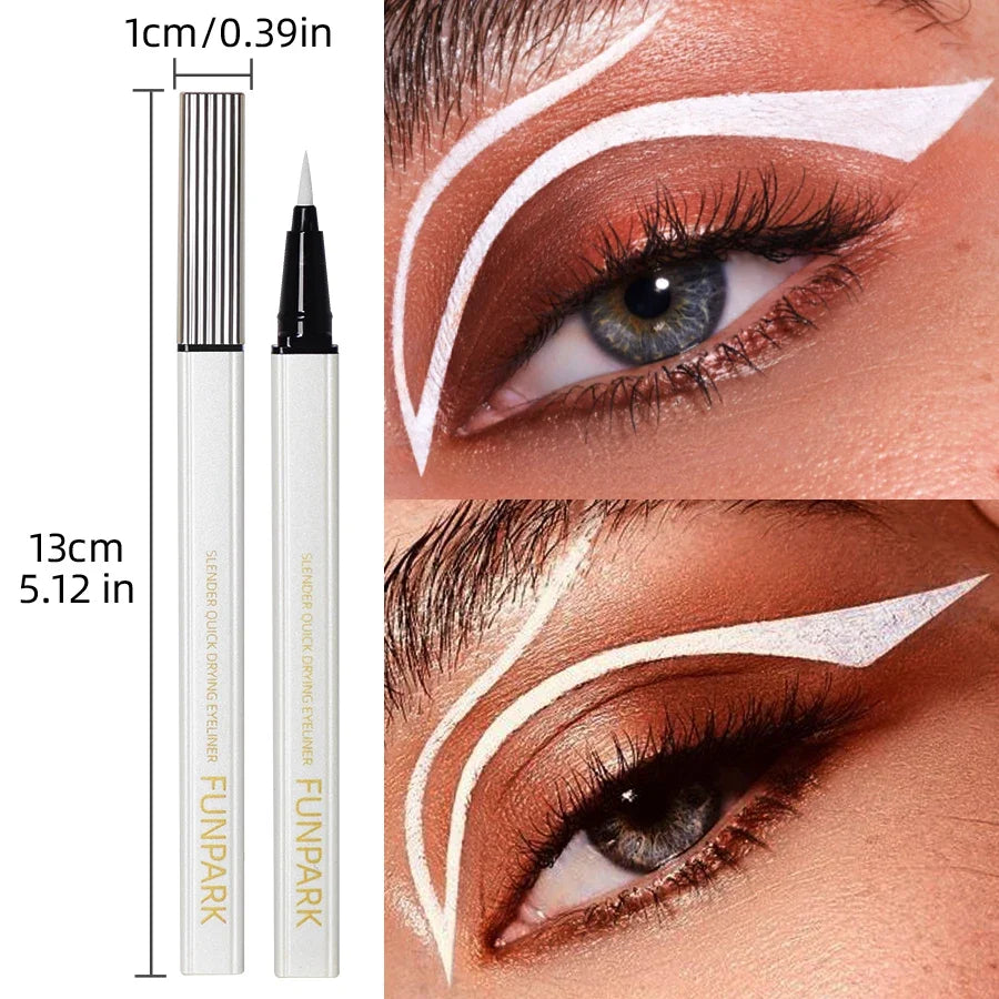 FUNPARK White Matte Liquid Eyeliner – Waterproof & Long-Lasting
