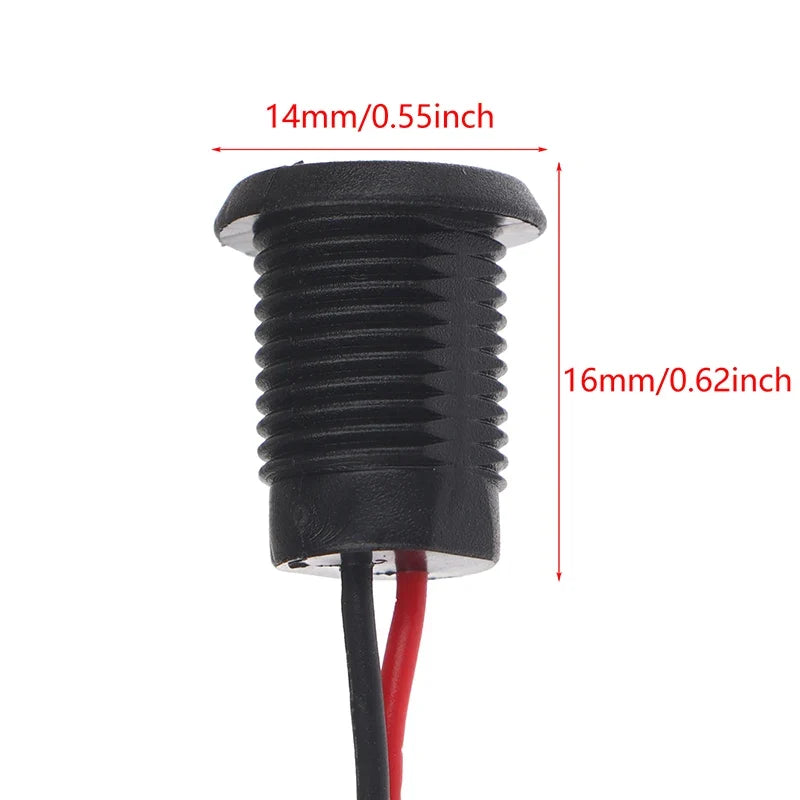 USB Type-C 2-Pin Female Charging Socket 3A with Cover Caps