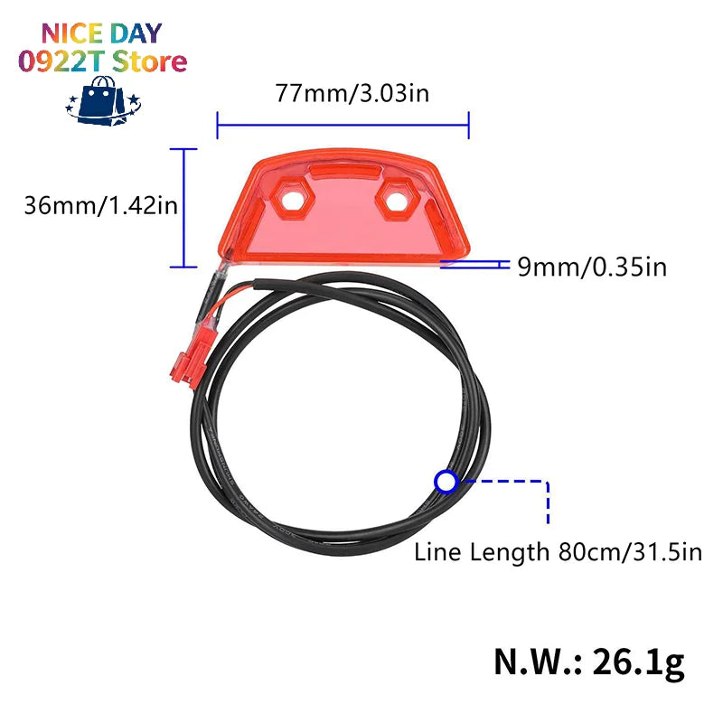 Taillight Warning Lamp Kukirin G2 Max Electric Scooter Rear Tail