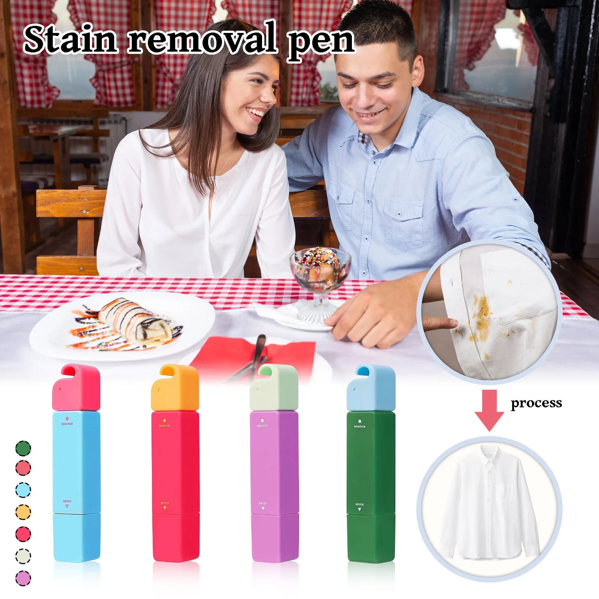 Portable No-Wash Stain Remover Pen – 12ml Instant Spot Fix