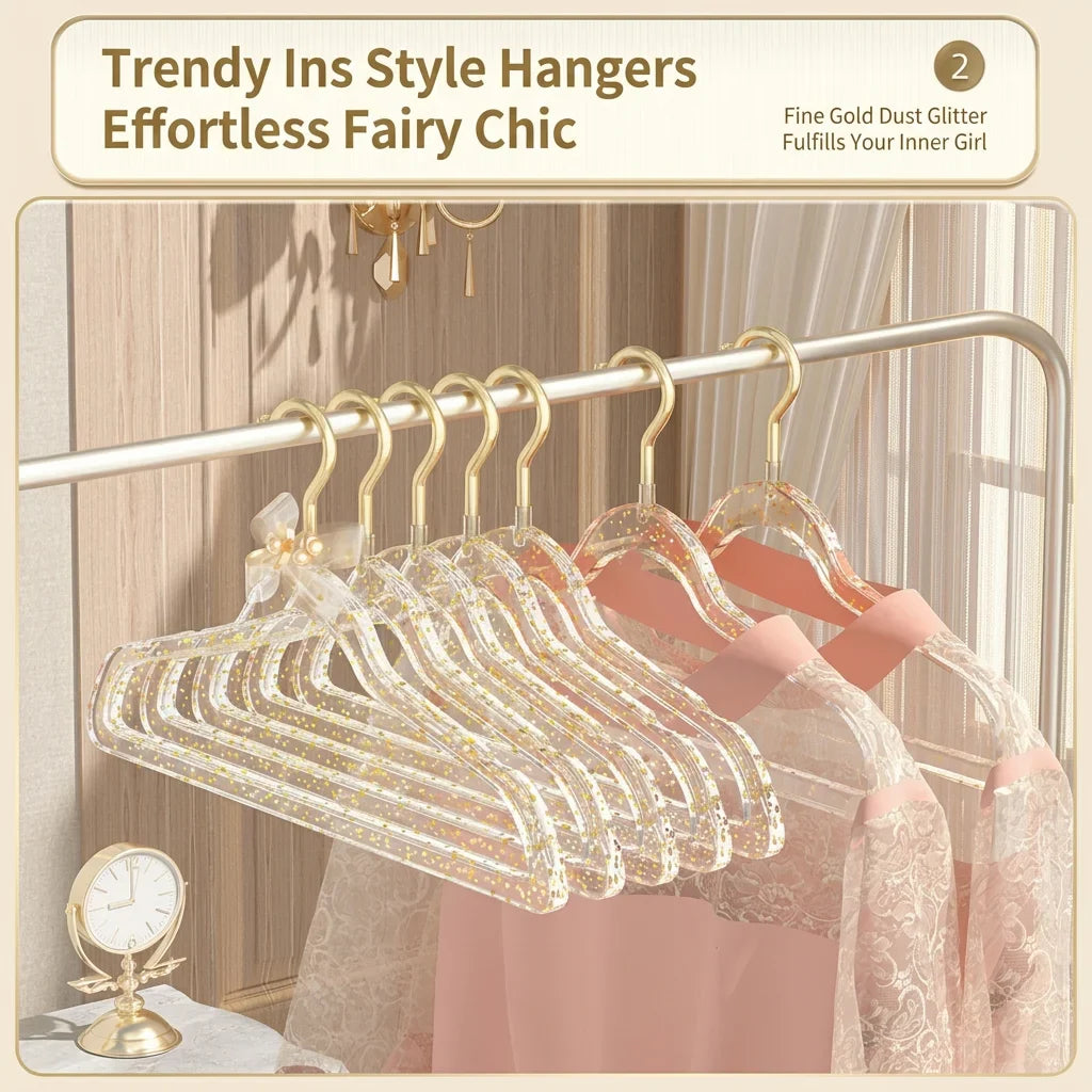 Acrylic Hanger Home Clothes Non-slip Trouser Rack Drying Coat Suit