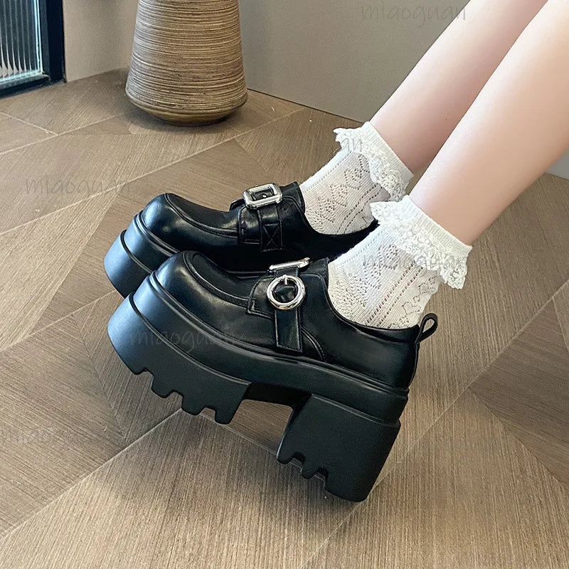 Women's Chunky Platform Mary Jane Pumps – College Style