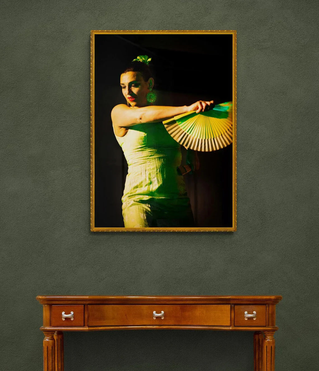 Flamenco Dancer Canvas Wall Art | Red Dress Spanish Gitana