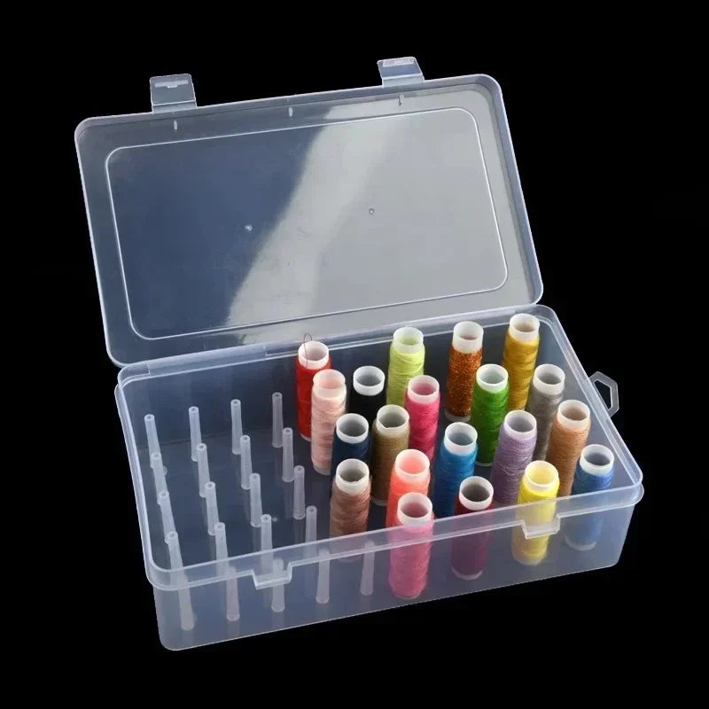 42-Slot Sewing Thread Storage Box | Spool & Bobbin Organizer