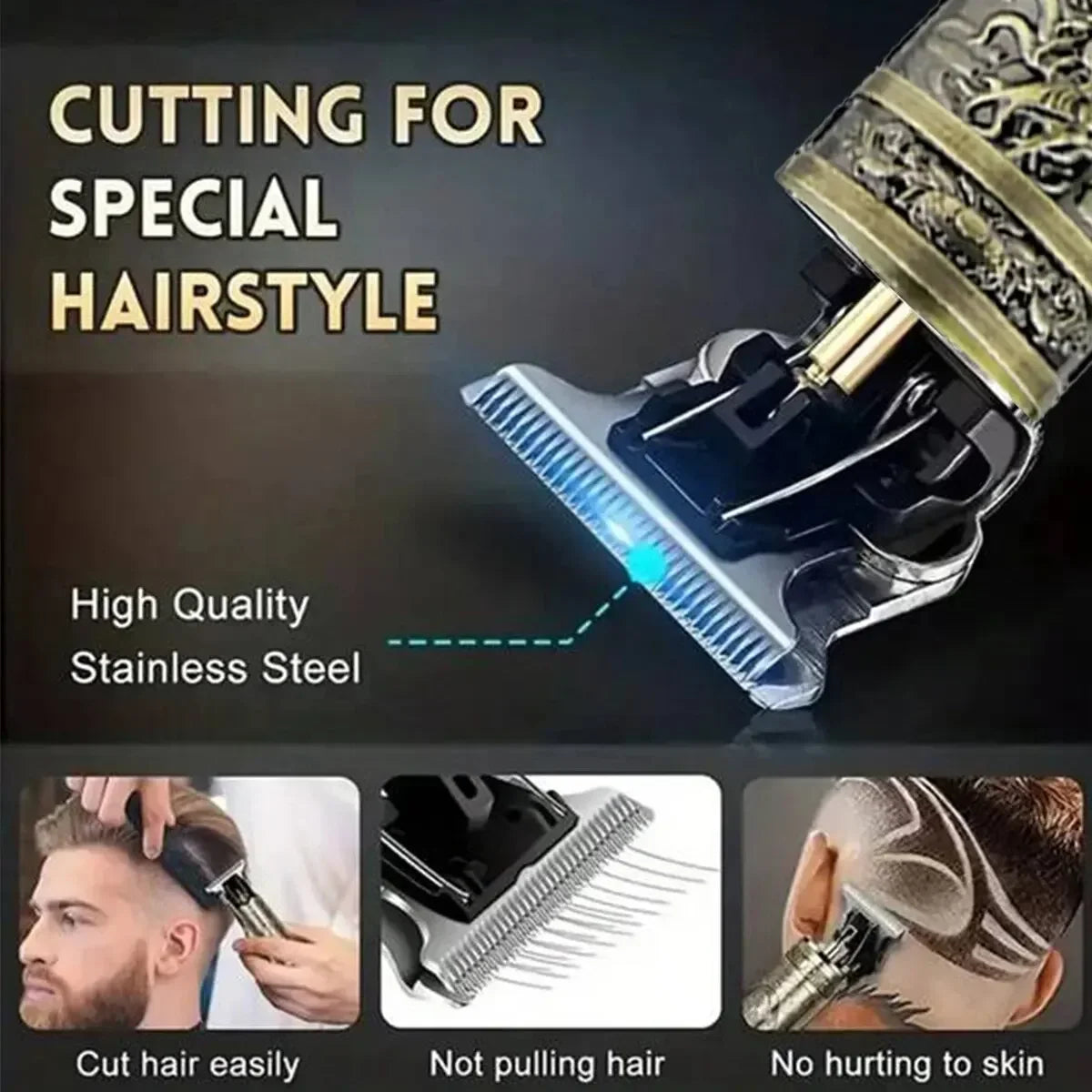 T9 LCD Rechargeable Electric Hair Clipper & Trimmer for Men
