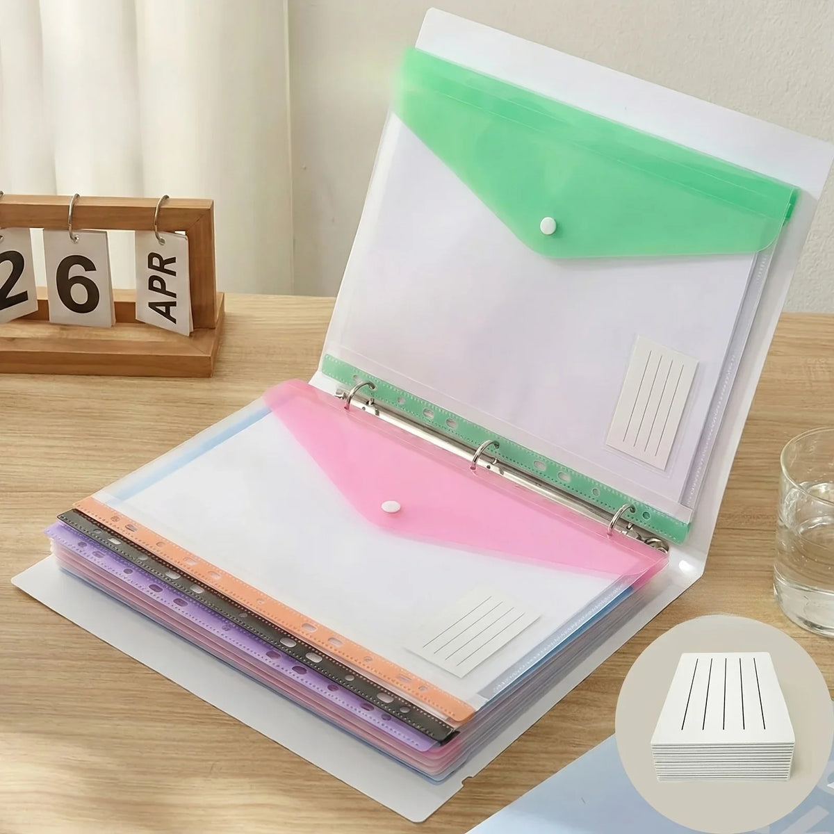 24-Pack A4 Ring Binder Folders – Heavy-Duty PP File Organizers