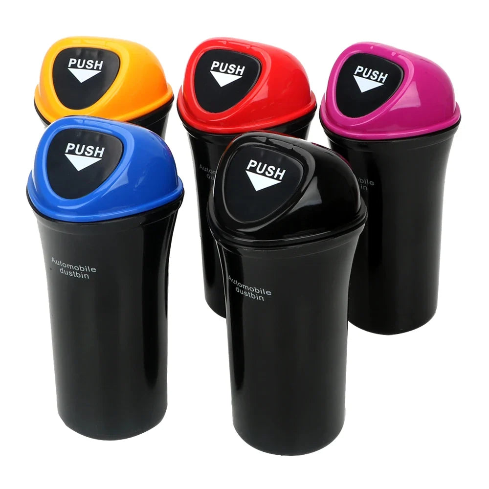 Car Trash Can Press-Top Bin – Door, Seat & Visor Mount