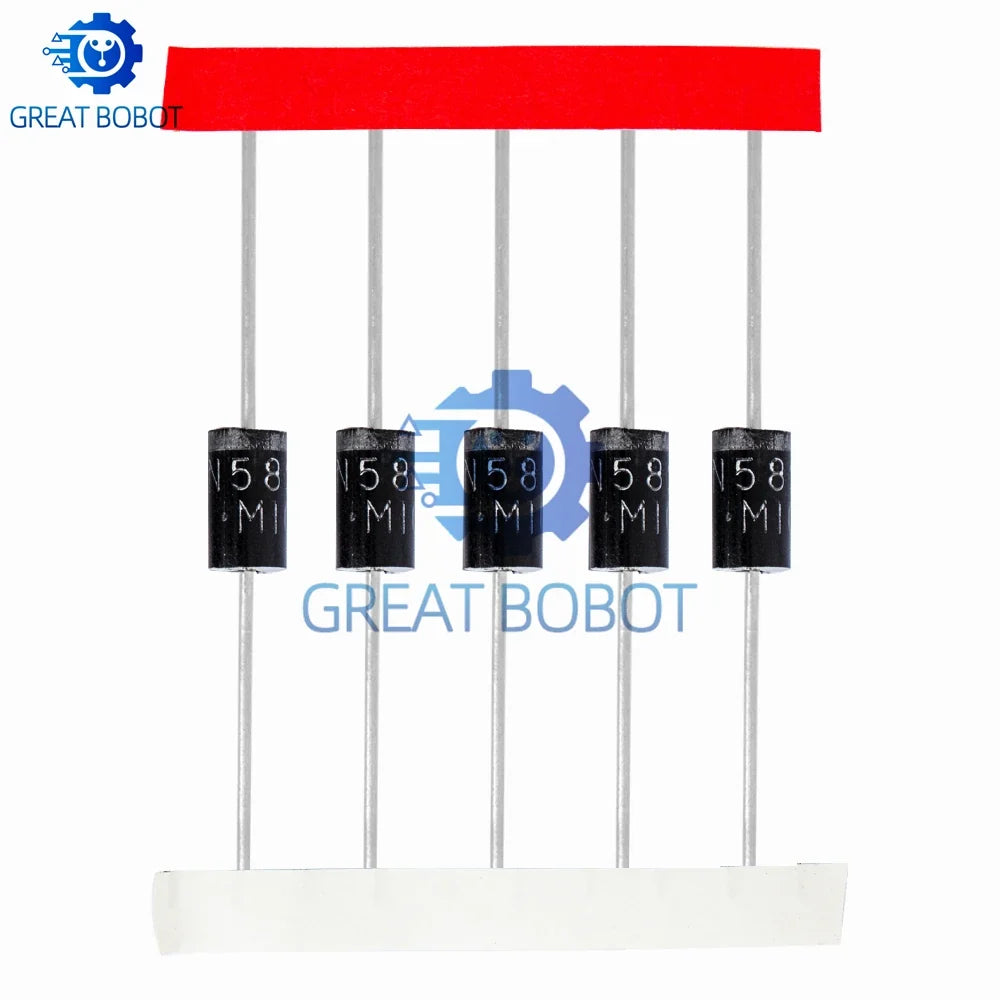 100Pcs Diode Assortment Kit – 8 Values Schottky & Rectifier Set