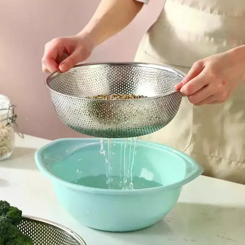Stainless Steel Mesh Colander Strainer Sieve Basket | 8 Sizes