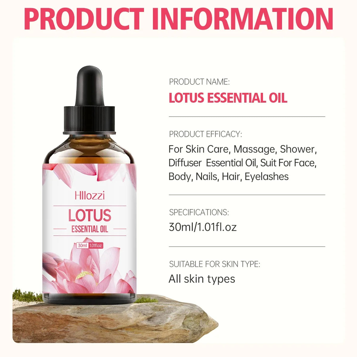 Lotus Essential Oil – Nourishing Multi-Use Oil for Face, Body & Hair