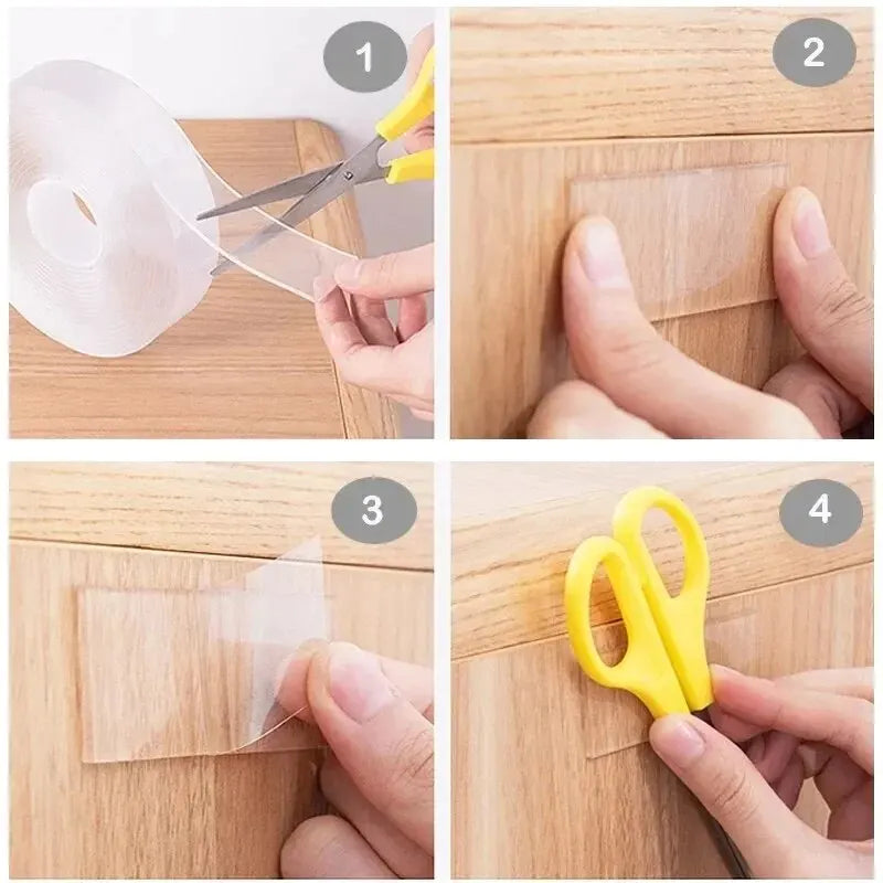 Nano Double-Sided Tape – Reusable, Waterproof & Transparent