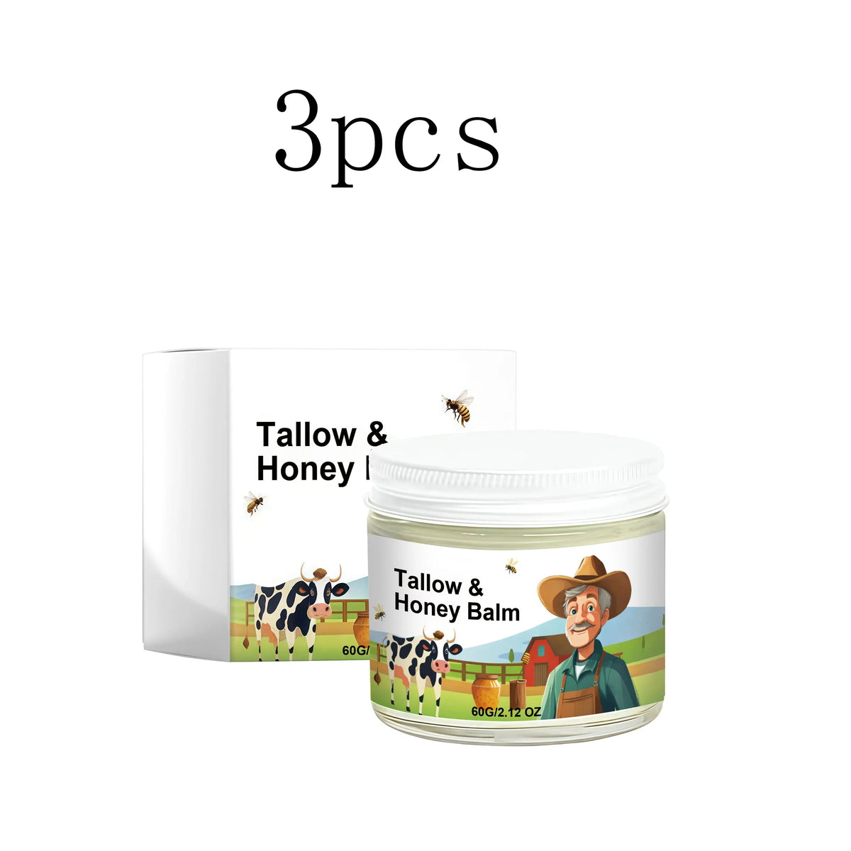 Beef Tallow & Honey Face Cream – Daily Moisturizer