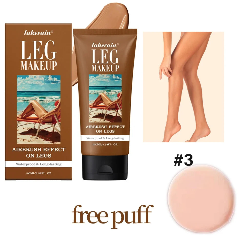 Lakerain Waterproof Leg Foundation – 3 Shades, 100ml Body Makeup