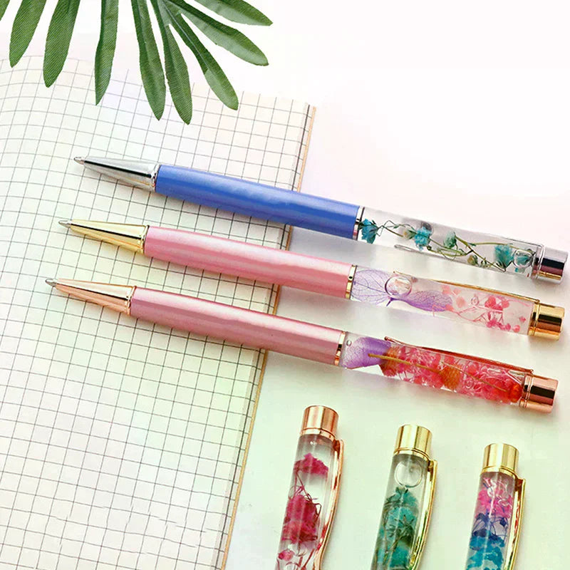 Handmade Dried Flower Ballpoint Pen | Laser Engravable Gift