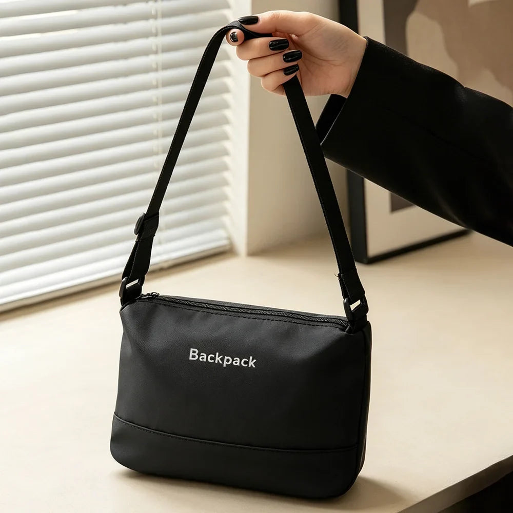 Unisex Waterproof Oxford Cloth Crossbody Bag Minimalist Letter Print