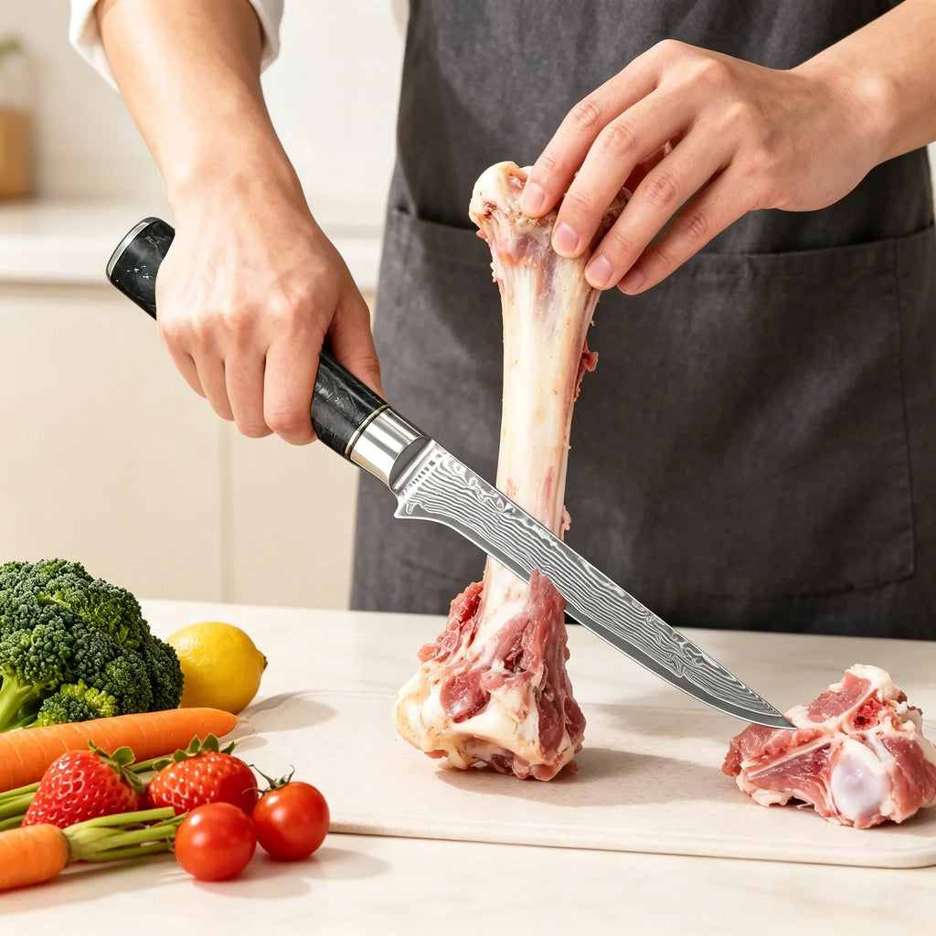 Damascus Steel 67-Layer Boning Knife – Sharp Chef Blade