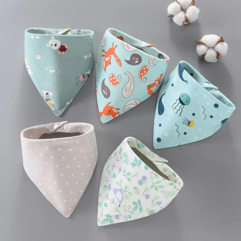 Pure Cotton Waterproof Bibs Baby Saliva Towel Triangle Scarf Newborn