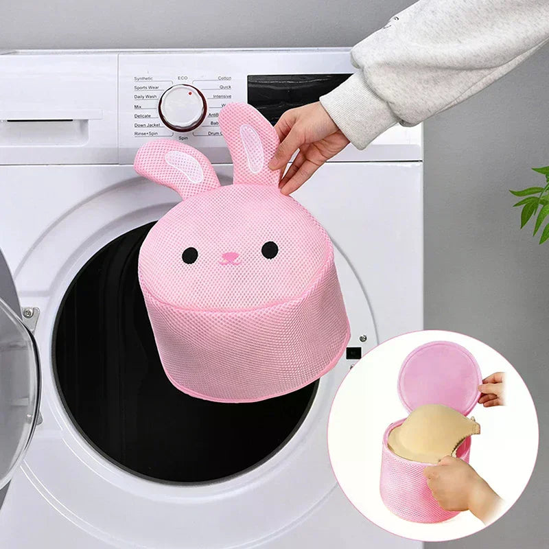 Cute Rabbit Anti-deformation Laundry Bag Mesh Washing Pouch Bras