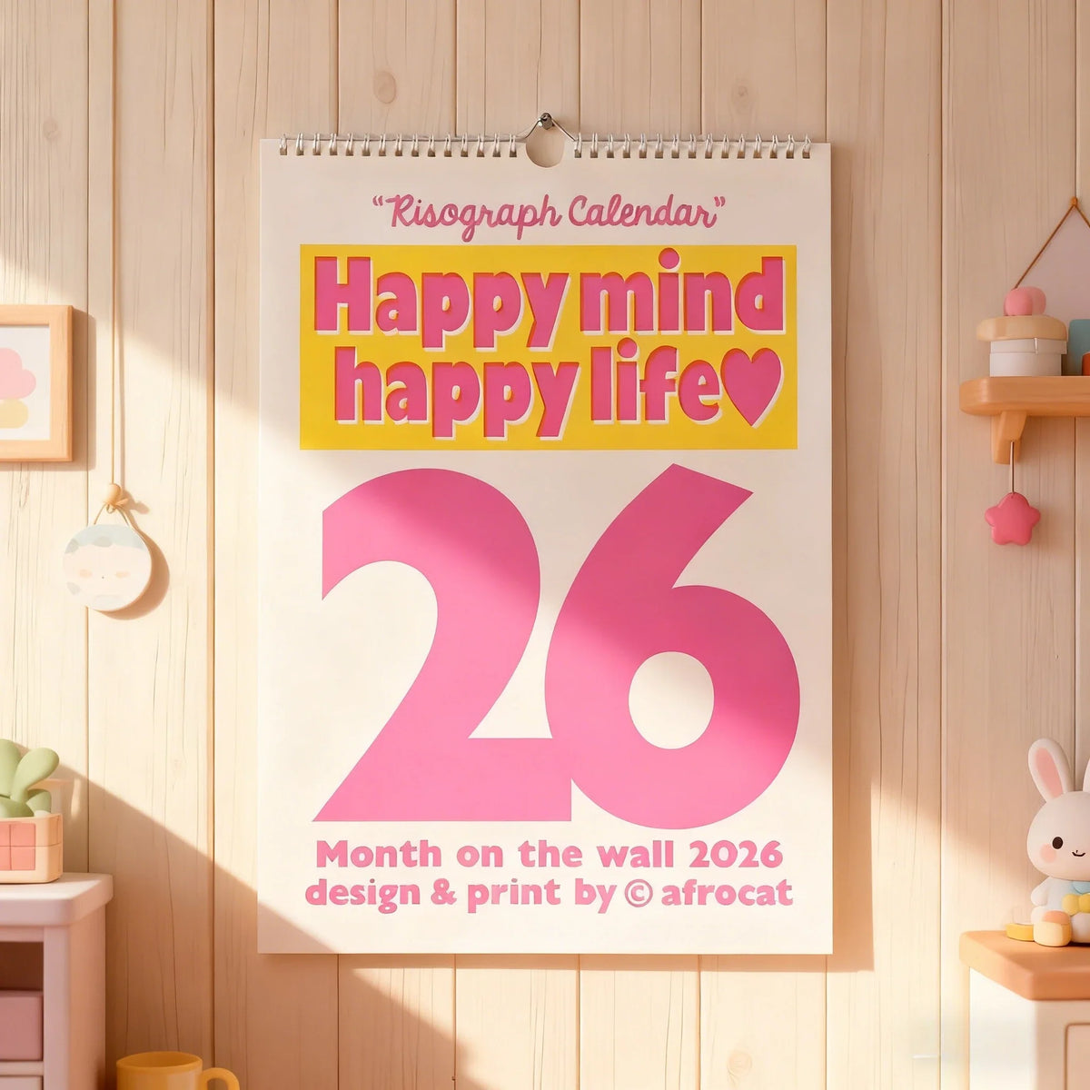 2026 Large Wall Calendar – Full Year Planner with Stickers