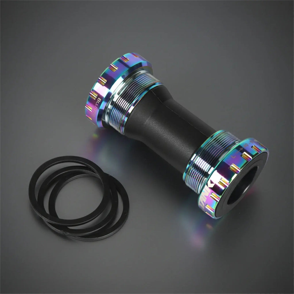 Bike Crankset BB Axle 68-73mm Sealed Bearing Rainbow Finish