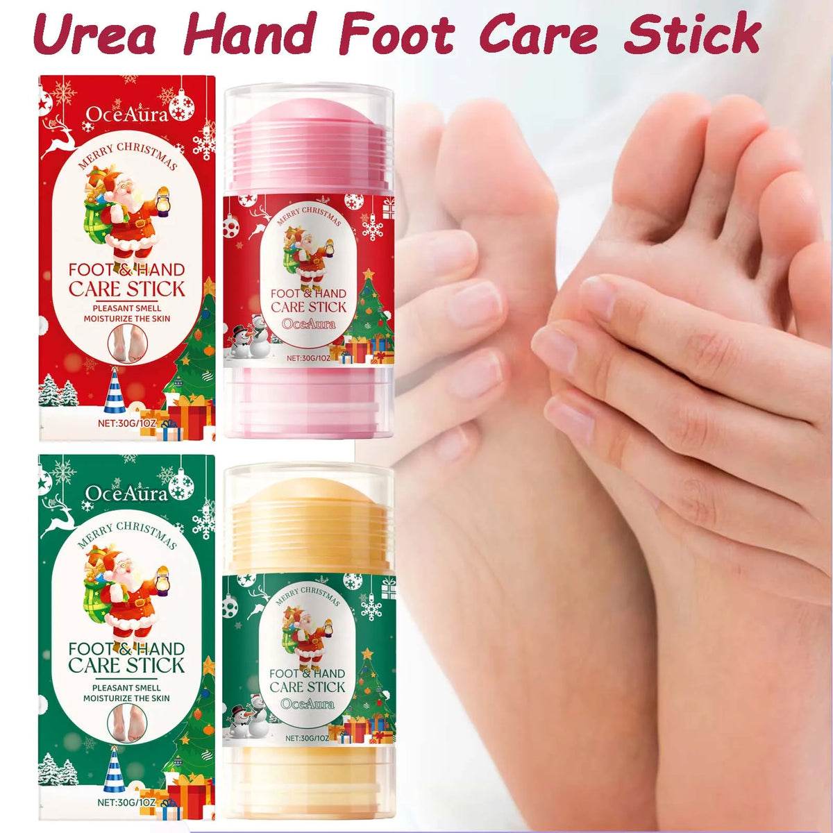 OceAura Urea Foot & Hand Balm Stick – Dry Cracked Heel Care