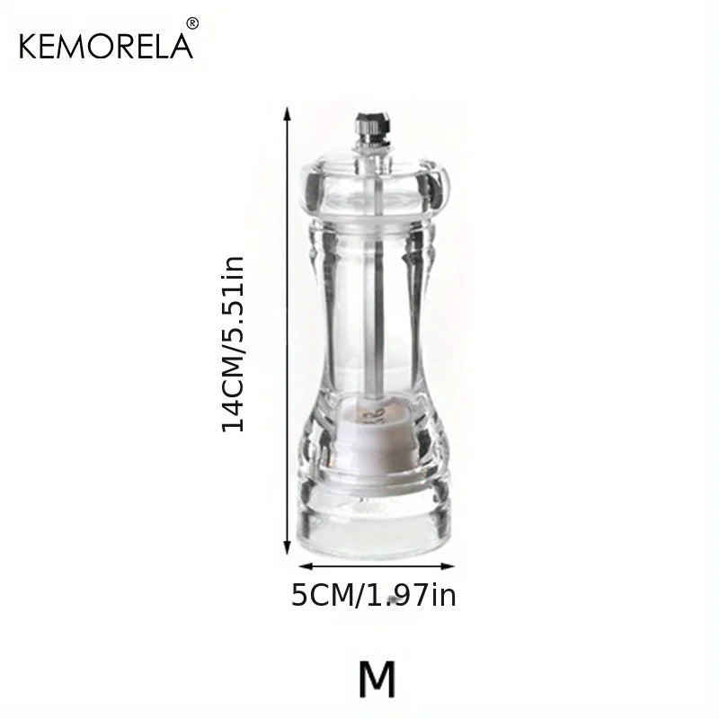 KEMORELA Acrylic Manual Pepper & Salt Grinder Mill Shaker