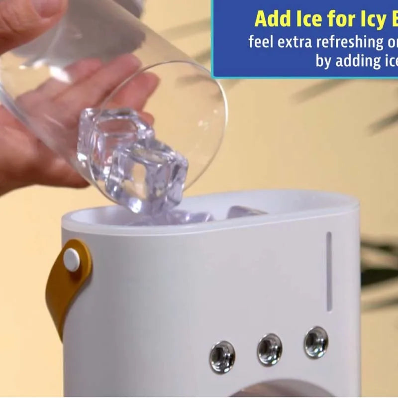 Double-Blade USB Spray Fan – Desktop Cooling & Humidifier