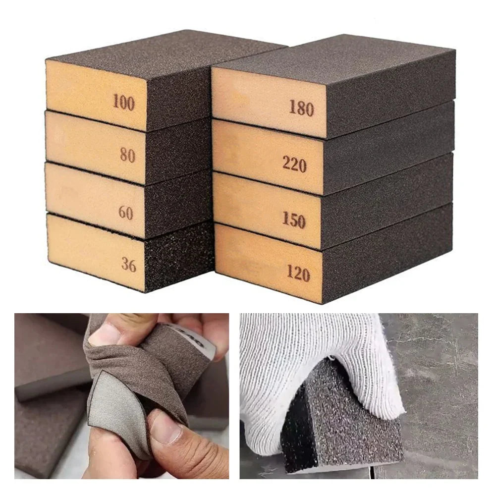 Sponge Sanding Block Grit 36–220 | Wet & Dry Abrasive Pad