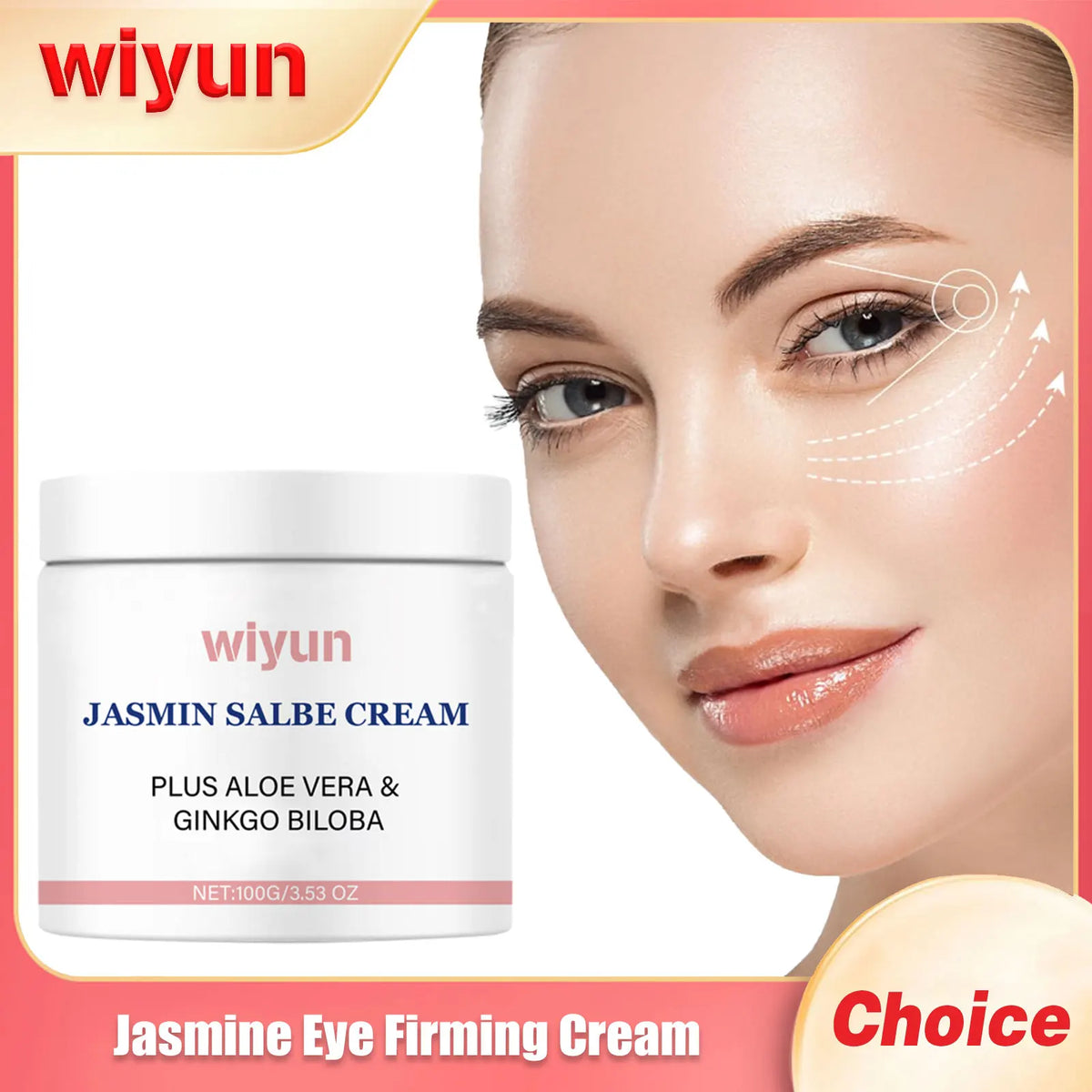 WIYUN Jasmine Eye Cream – Firms, Brightens & Hydrates 100g