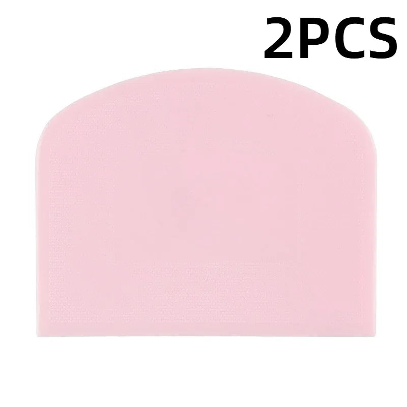 2-Piece Flexible Plastic Dough Scraper & Bowl Cutter Set