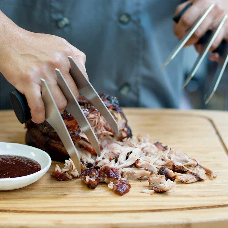 Bear Claw Meat Shredder Forks – Stainless Steel BBQ Claws 2pc