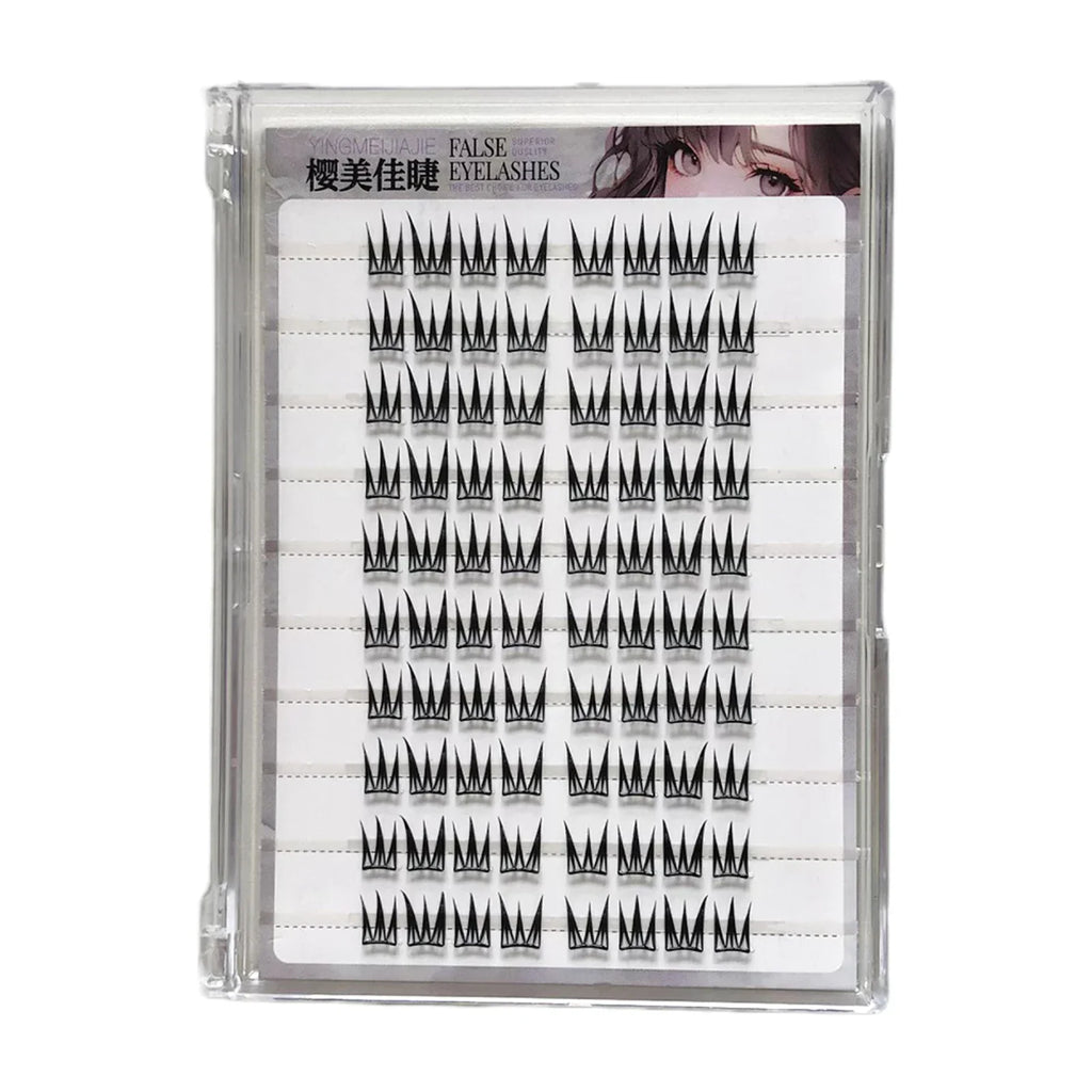V-Shape Fluffy Cluster False Eyelashes | Natural Curly Daily Wear