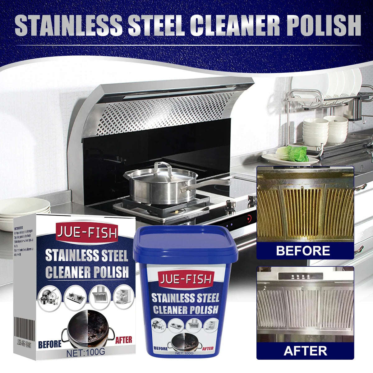 Jue Fish Bathroom Cleaner – Tiles, Glass & Stainless Steel
