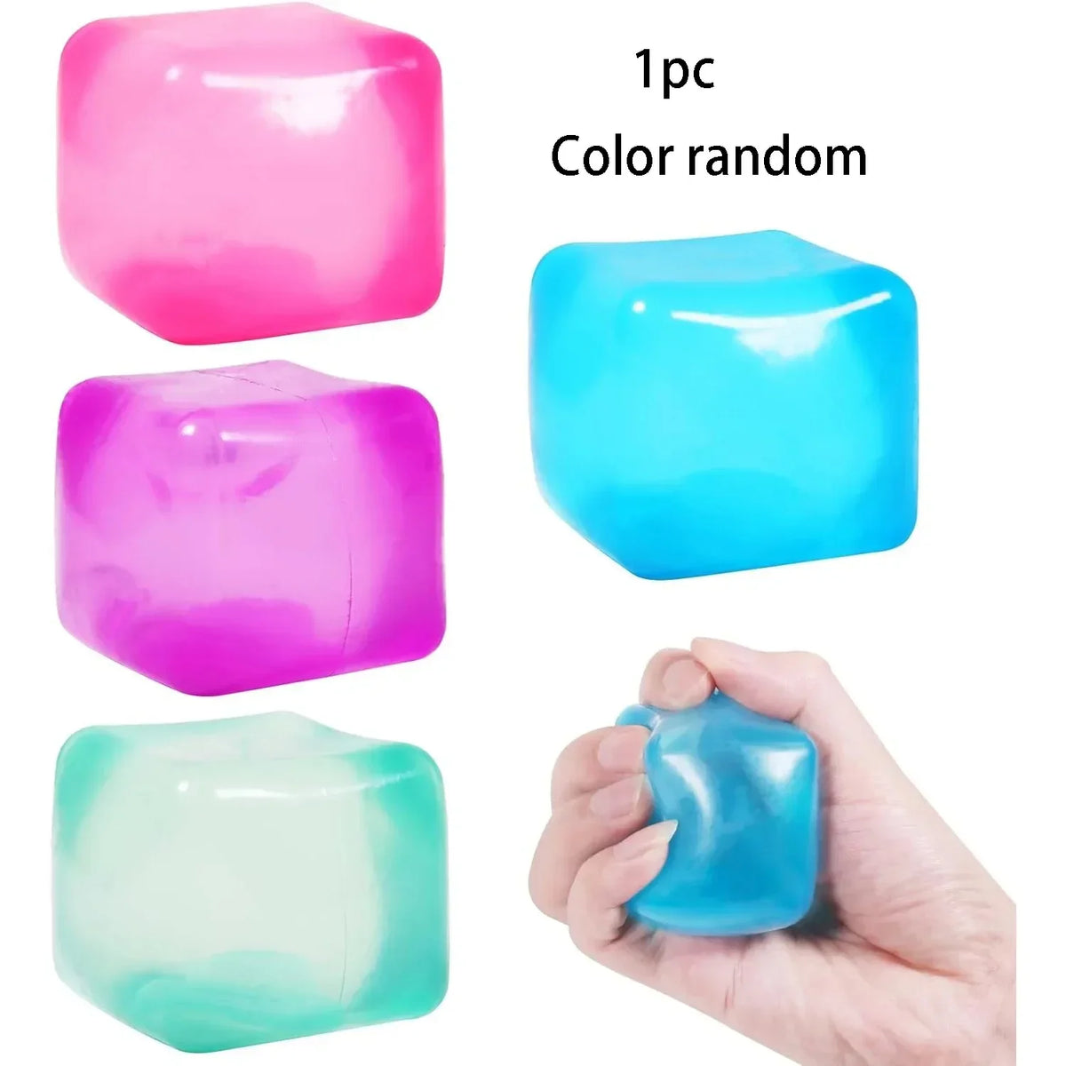 Density Gel Ice Cube Square Decompression Vent Toy Squishy Stress