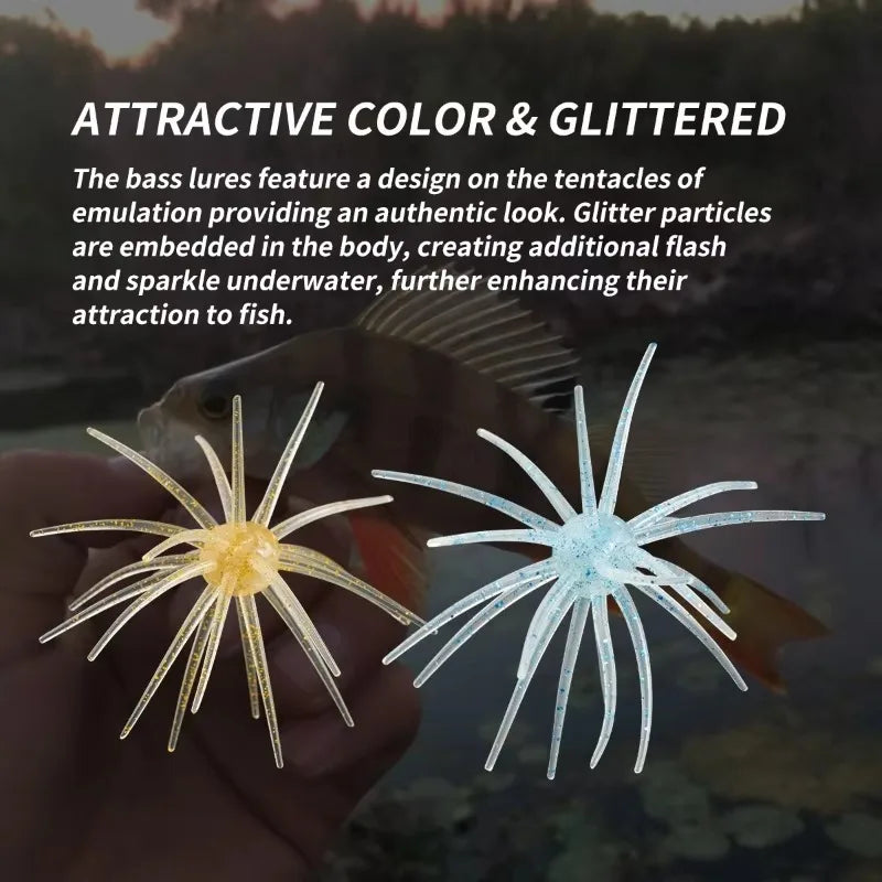 Floating Sea Urchin Soft Lure 11cm 9g – Bionic Spiky Ball Bait