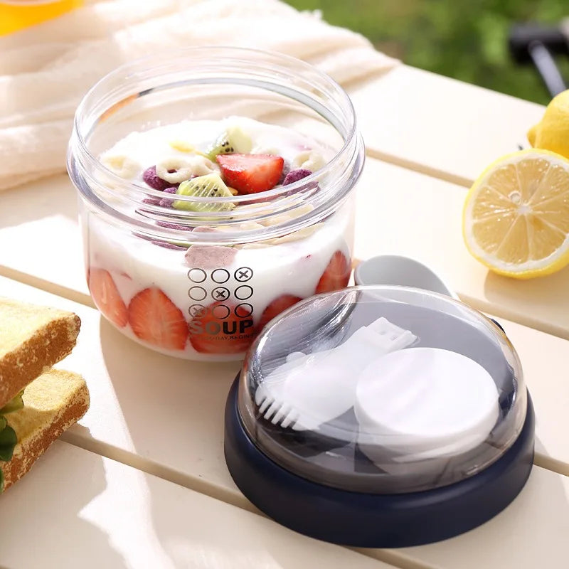 650ml Leak-Proof Portable Breakfast Cup & Salad Bento Box