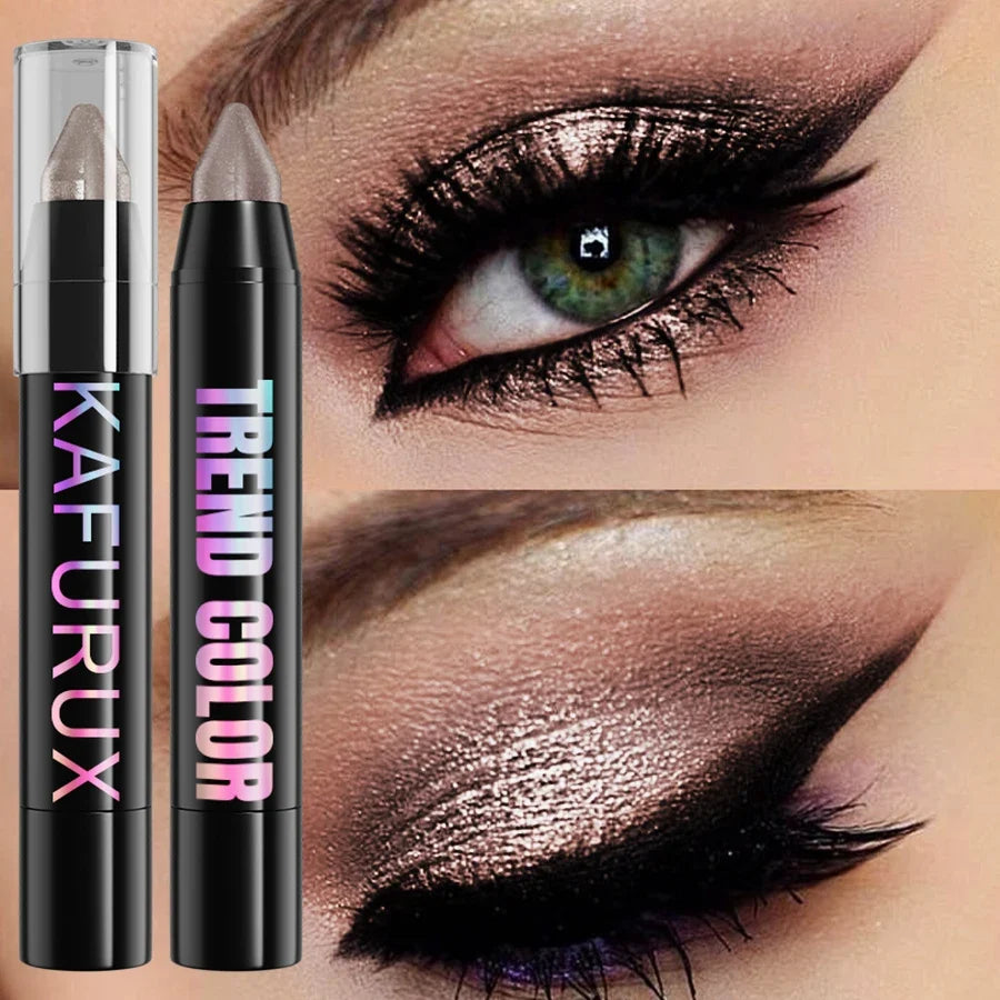 KAFURUX Metallic Glitter Eyeshadow Pencil – Waterproof Shimmer