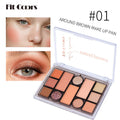 Fit Colors 12-Color Eyeshadow Palette – Matte Pearl & Blush