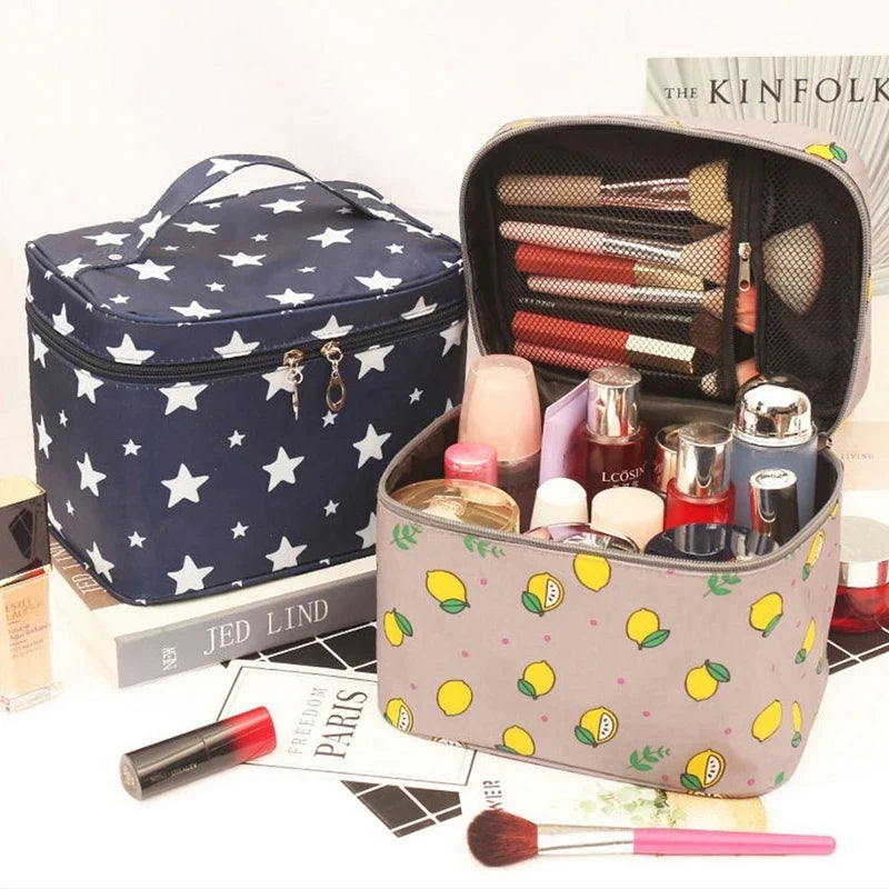 Large Waterproof Makeup Bag – Women's Travel Cosmetic Organizer