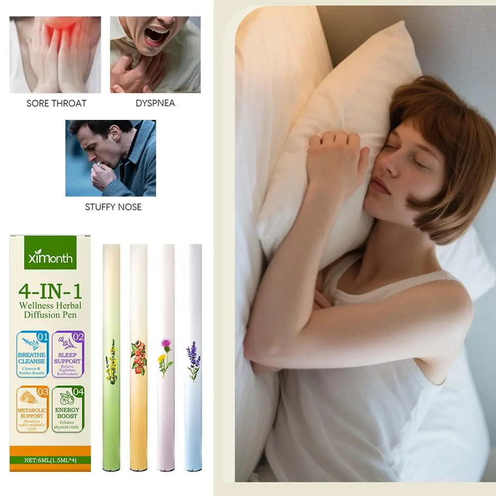 SADOER 4-in-1 Herbal Diffuser Bar – Mullein, Thyme & Green Tea