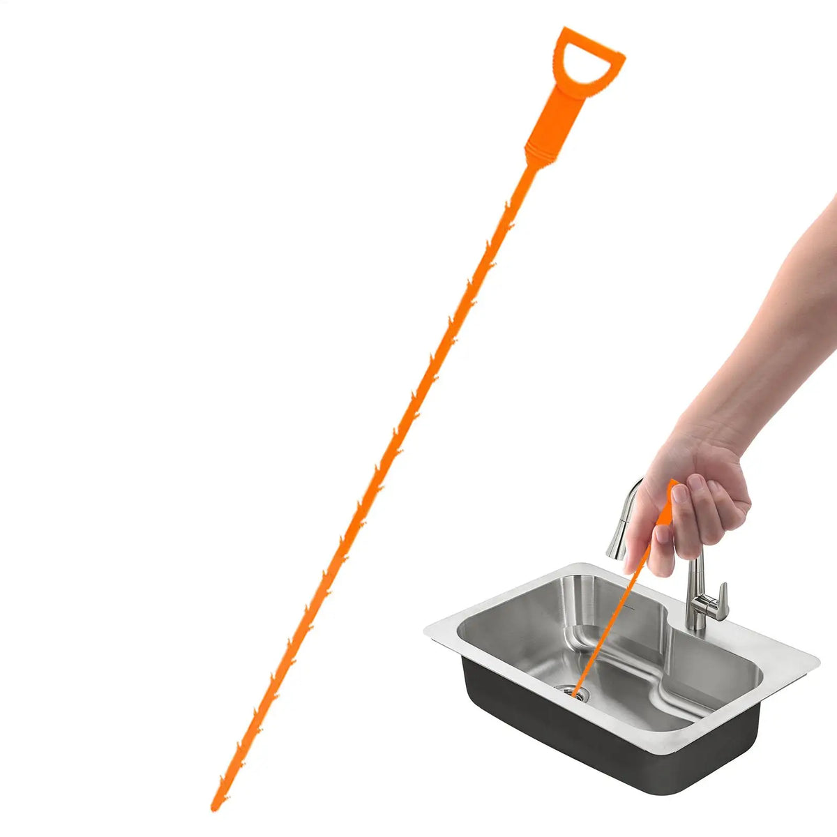 Drain Snake Hair Clog Remover – Flexible Sink Dredging Tool
