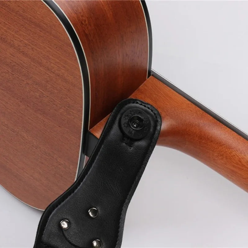 Pluggable Pick Embroidered Guitar Strap Jacquard Acoustic Shoulder