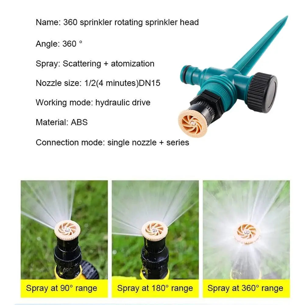 360° Ground Plug Garden Sprinkler – Automatic Irrigation System