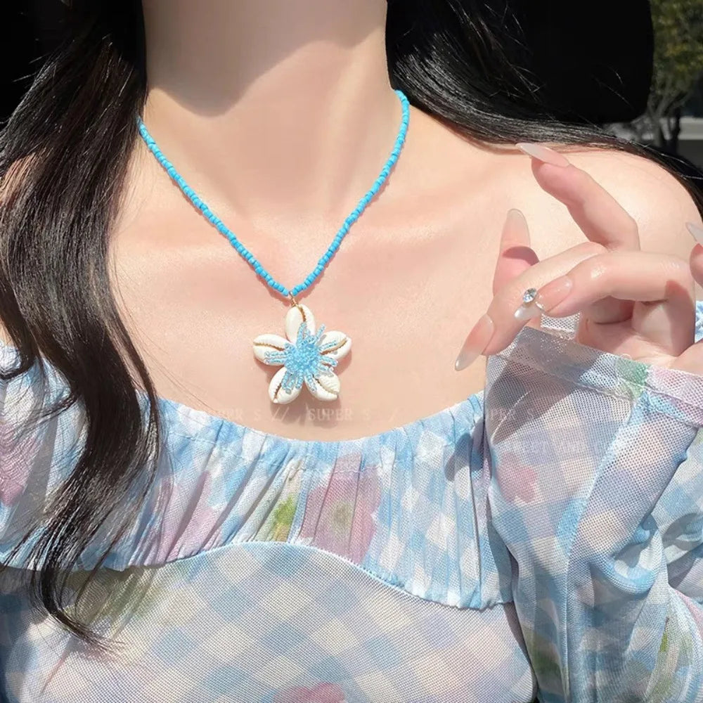 Sea Star Shell Beads Necklace – Bohemian Beach Jewelry