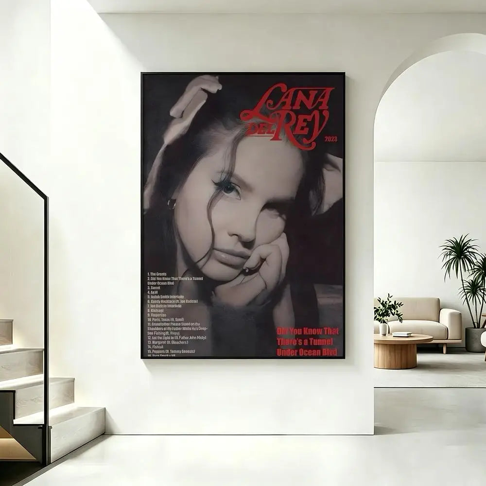 Lana Del Rey HD Art Poster – Waterproof Aesthetic Wall Decor
