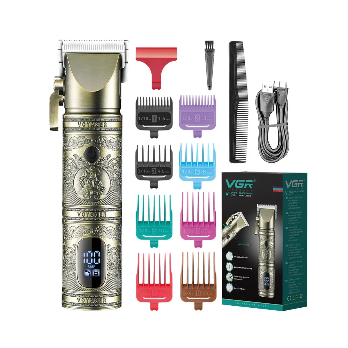 VGR V-697 Electric Hair Clipper & Trimmer Set for Men