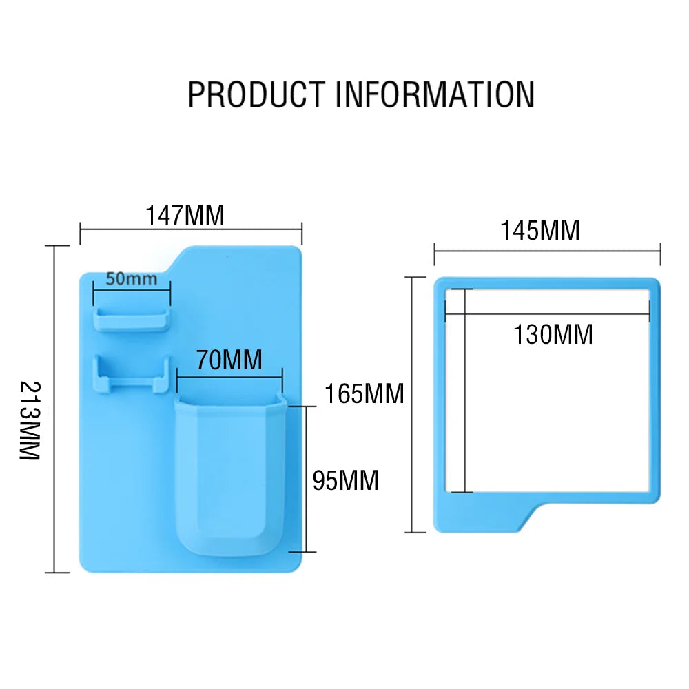 14 5x16 5x13cm Fashion Silicone Mirror Self Grips Shatterproof